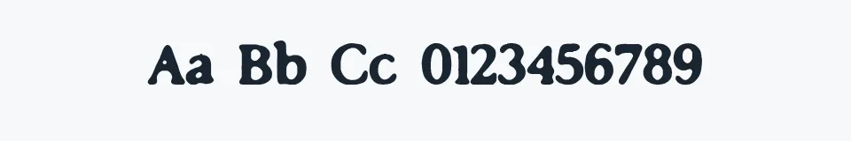 Rzeczywista próbka kroju Impossibilium (BRK) — Aa Bb Cc 0123456789