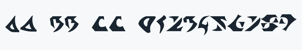 Rzeczywista próbka kroju Kahless Pro — Aa Bb Cc 0123456789
