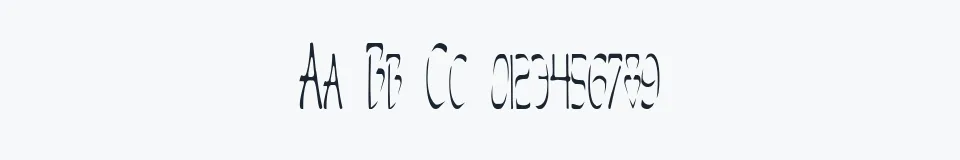 Rzeczywista próbka kroju Perdition Condensed — Aa Bb Cc 0123456789