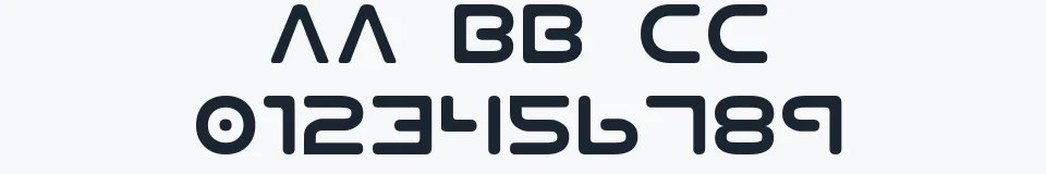 Rzeczywista próbka kroju Planet NS — Aa Bb Cc 0123456789