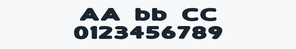 Rzeczywista próbka kroju Sham — Aa Bb Cc 0123456789
