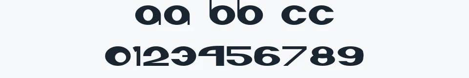 Rzeczywista próbka kroju Stereophonic — Aa Bb Cc 0123456789