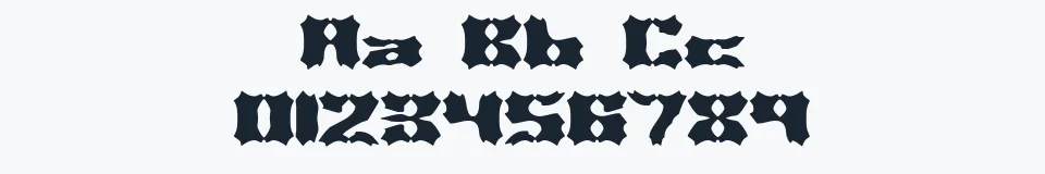Rzeczywista próbka kroju Vanished (BRK) — Aa Bb Cc 0123456789