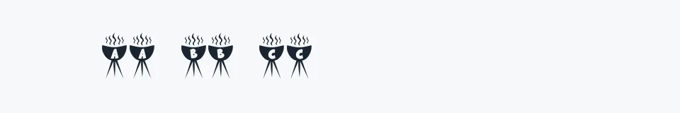 Rzeczywista próbka kroju KR BBQ — Aa Bb Cc 0123456789