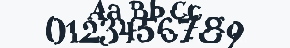 Rzeczywista próbka kroju verrutscht — Aa Bb Cc 0123456789