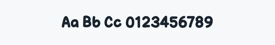 Rzeczywista próbka kroju One Trick Pony — Aa Bb Cc 0123456789