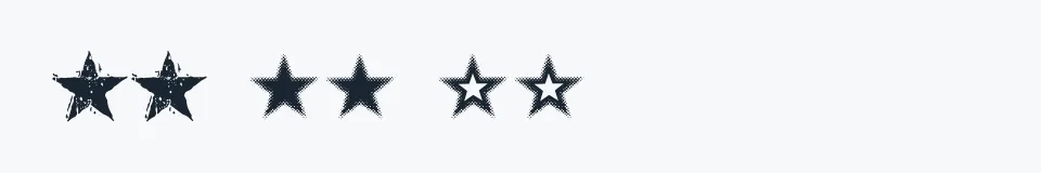 Rzeczywista próbka kroju Seeing Stars — Aa Bb Cc 0123456789