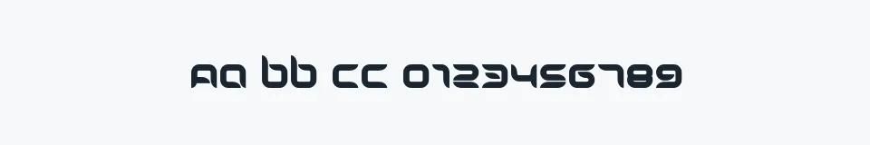 Rzeczywista próbka kroju Freshbot — Aa Bb Cc 0123456789