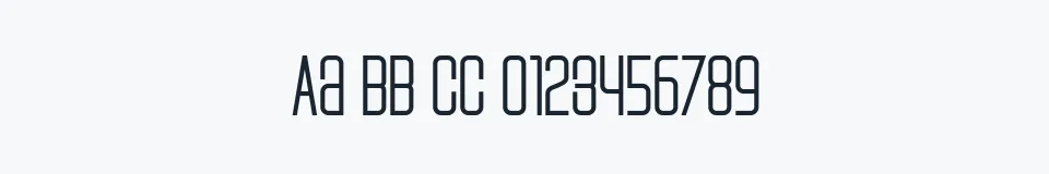 Rzeczywista próbka kroju Weltron — Aa Bb Cc 0123456789