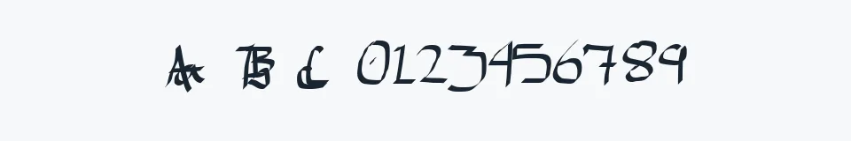 Rzeczywista próbka kroju 15th Accident — Aa Bb Cc 0123456789