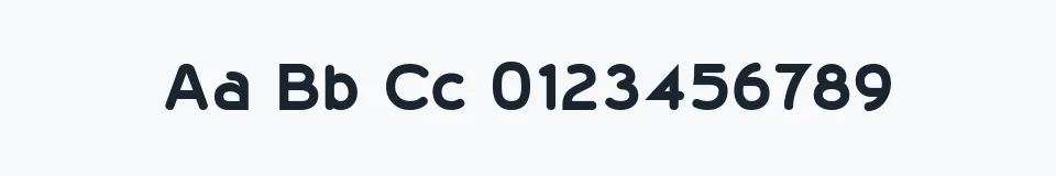 Rzeczywista próbka kroju 20th Century Font — Aa Bb Cc 0123456789