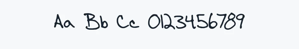 Rzeczywista próbka kroju Ã†nigma Scrawl 3 BRK — Aa Bb Cc 0123456789