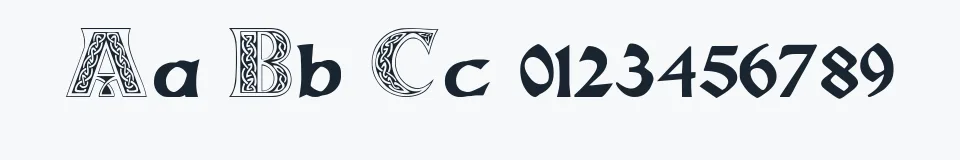 Podgląd czcionki Celticmd