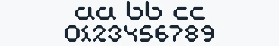 Rzeczywista próbka kroju Copycat — Aa Bb Cc 0123456789