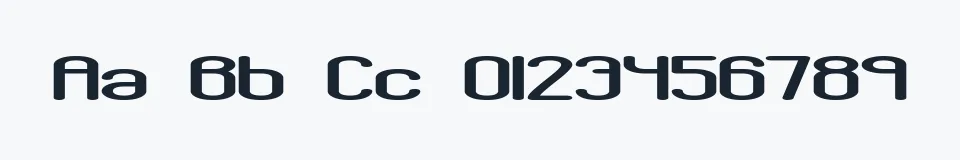 Rzeczywista próbka kroju Crackdown R2 BRK — Aa Bb Cc 0123456789