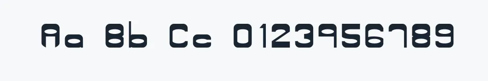 Rzeczywista próbka kroju Nyak Squared — Aa Bb Cc 0123456789