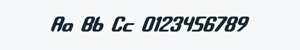 Rzeczywista próbka kroju Detonate BRK — Aa Bb Cc 0123456789