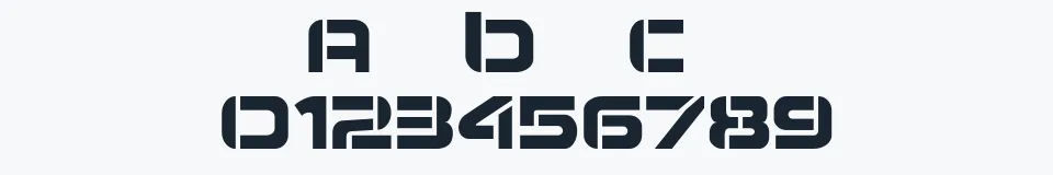 Rzeczywista próbka kroju Airlock — Aa Bb Cc 0123456789