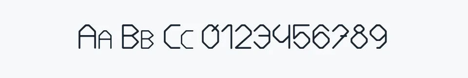 Rzeczywista próbka kroju Fontmaker Slash — Aa Bb Cc 0123456789