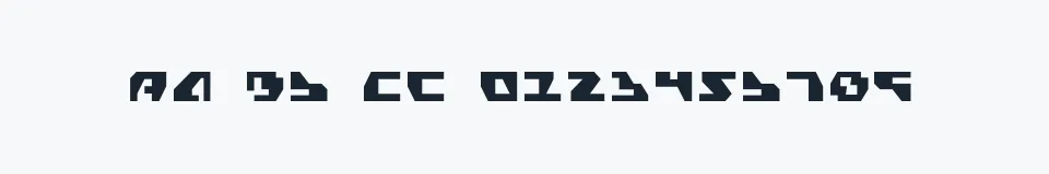 Rzeczywista próbka kroju Gyrfalcon — Aa Bb Cc 0123456789
