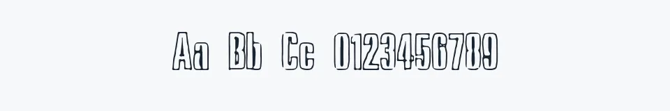 Rzeczywista próbka kroju Ink Tank BRK — Aa Bb Cc 0123456789