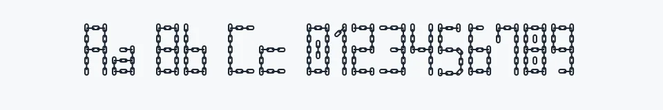 Rzeczywista próbka kroju Chain Letter — Aa Bb Cc 0123456789