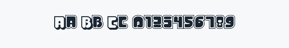 Rzeczywista próbka kroju Jabbie Junior — Aa Bb Cc 0123456789