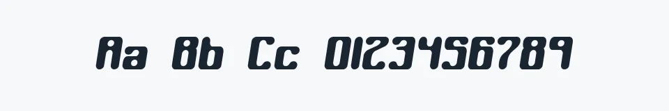 Rzeczywista próbka kroju Kaliber Round BRK — Aa Bb Cc 0123456789