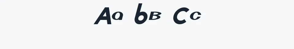 Rzeczywista próbka kroju Chlorinut — Aa Bb Cc 0123456789
