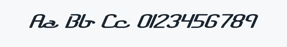 Rzeczywista próbka kroju Registry BRK — Aa Bb Cc 0123456789