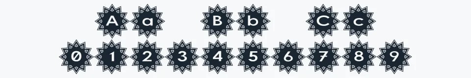 Rzeczywista próbka kroju Stargit — Aa Bb Cc 0123456789