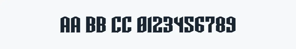 Rzeczywista próbka kroju TIE-Wing — Aa Bb Cc 0123456789