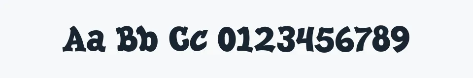 Rzeczywista próbka kroju HipHopDemi — Aa Bb Cc 0123456789
