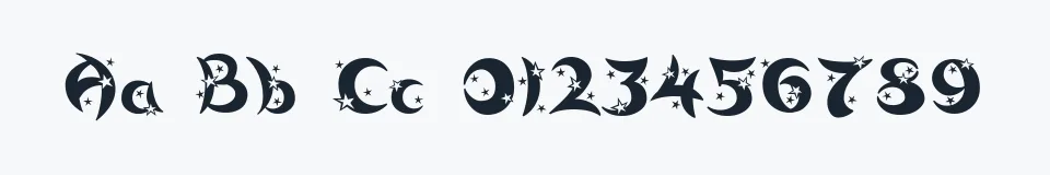 Podgląd czcionki Moonstar