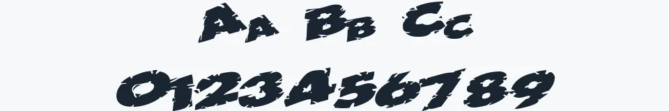 Rzeczywista próbka kroju OutbackOutaControlSCapsSSK — Aa Bb Cc 0123456789