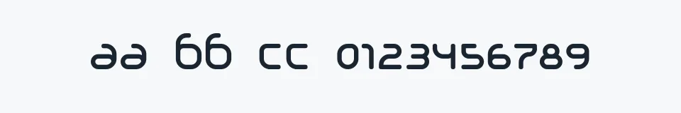 Rzeczywista próbka kroju Phino — Aa Bb Cc 0123456789