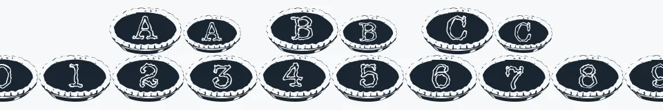 Rzeczywista próbka kroju 101 Punkin Pie — Aa Bb Cc 0123456789