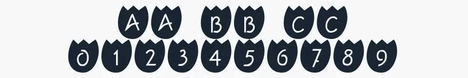 Rzeczywista próbka kroju 101! TulipZ — Aa Bb Cc 0123456789