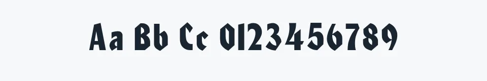 Rzeczywista próbka kroju Heidelberg-Normal — Aa Bb Cc 0123456789