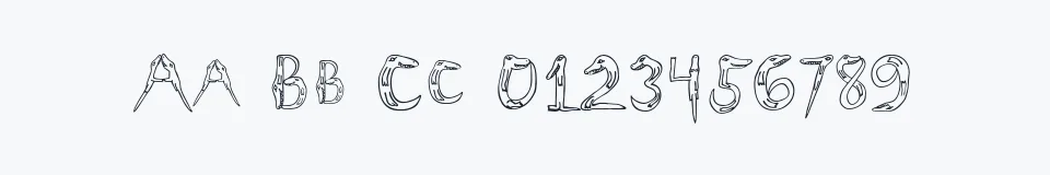 Podgląd czcionki Alligators