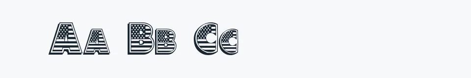 Rzeczywista próbka kroju American Dream — Aa Bb Cc 0123456789