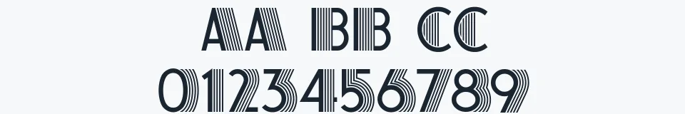 Rzeczywista próbka kroju Atlas — Aa Bb Cc 0123456789