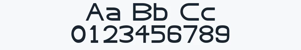 Rzeczywista próbka kroju Abtechia — Aa Bb Cc 0123456789
