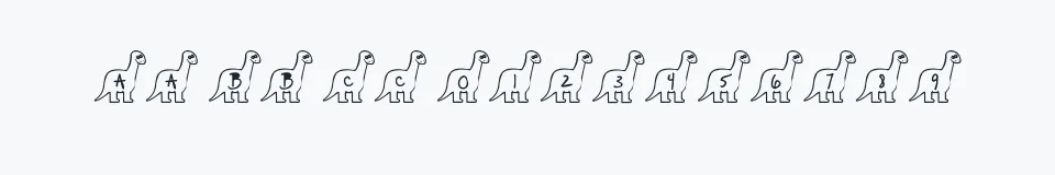 Podgląd czcionki BillyBear Dinosaurs