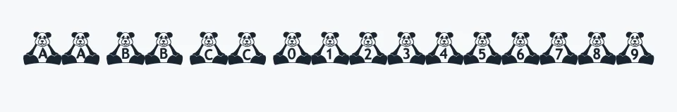 Podgląd czcionki BillyBears Panda