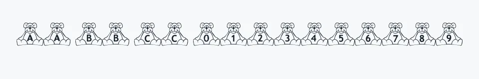 Podgląd czcionki BillyBear TeddyBear