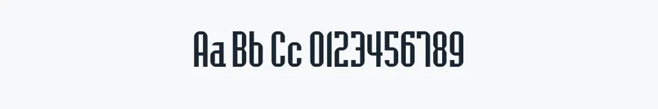 Rzeczywista próbka kroju Bodiac — Aa Bb Cc 0123456789