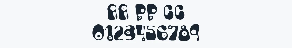 Rzeczywista próbka kroju Bughouse — Aa Bb Cc 0123456789