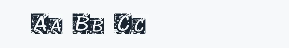 Rzeczywista próbka kroju Chloe Confetti — Aa Bb Cc 0123456789