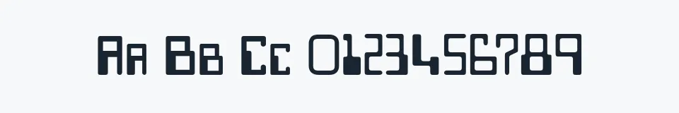 Rzeczywista próbka kroju Desoto — Aa Bb Cc 0123456789